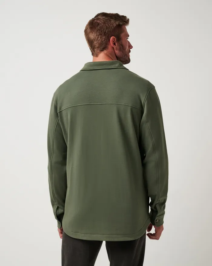 Men ButtonUps TravisMathew CLOUD SHIRT JACKET Dark Olive