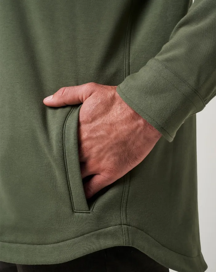 Men ButtonUps TravisMathew CLOUD SHIRT JACKET Dark Olive