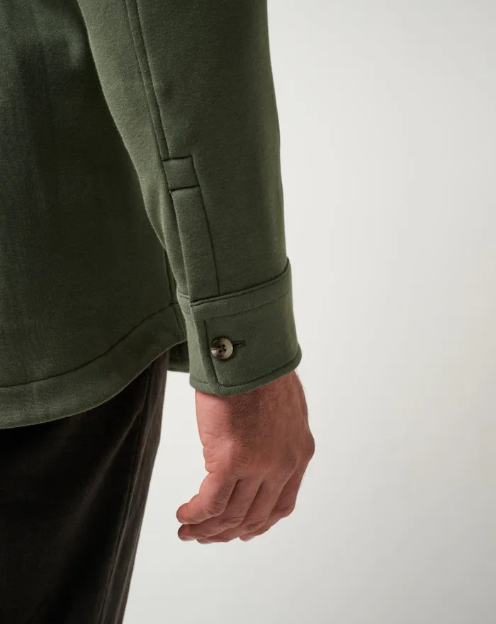 Men ButtonUps TravisMathew CLOUD SHIRT JACKET Dark Olive