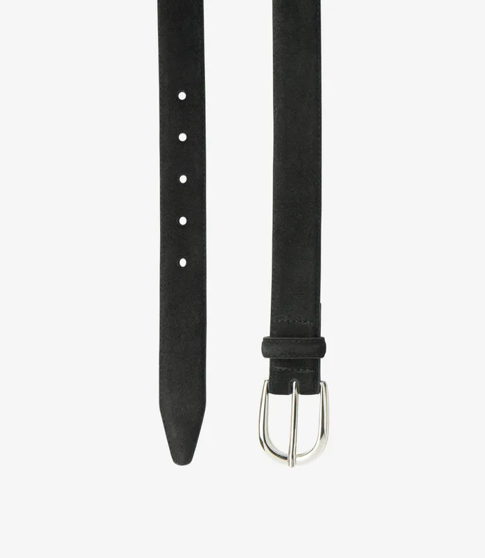 Men Casual Belts Loake Harry Belt Black Suede