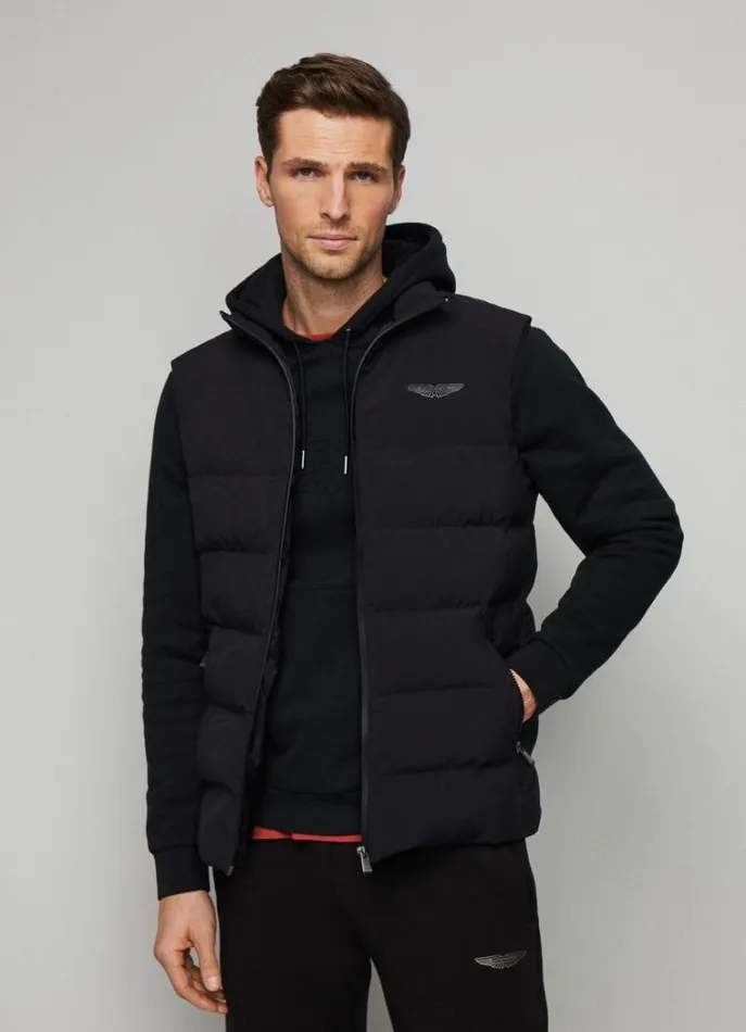 Men Coats and Jackets Hackett London Hackett Sport Padded Gilet Black