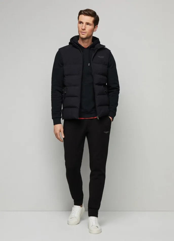 Men Coats and Jackets Hackett London Hackett Sport Padded Gilet Black
