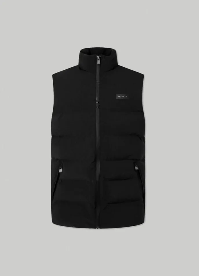 Men Coats and Jackets Hackett London Hackett Sport Padded Gilet Black