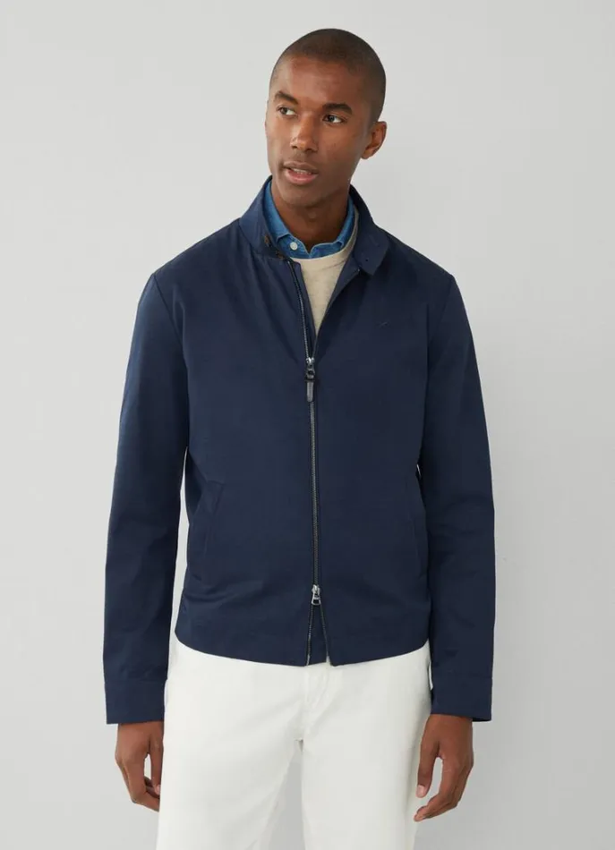 Men Coats and Jackets Hackett London Harrington Jacket Navy