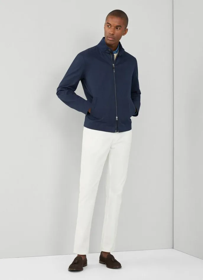 Men Coats and Jackets Hackett London Harrington Jacket Navy