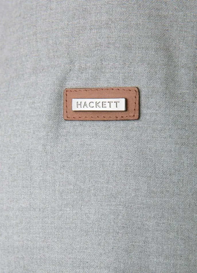 Men Coats and Jackets Hackett London Quilted Parka Light Grey