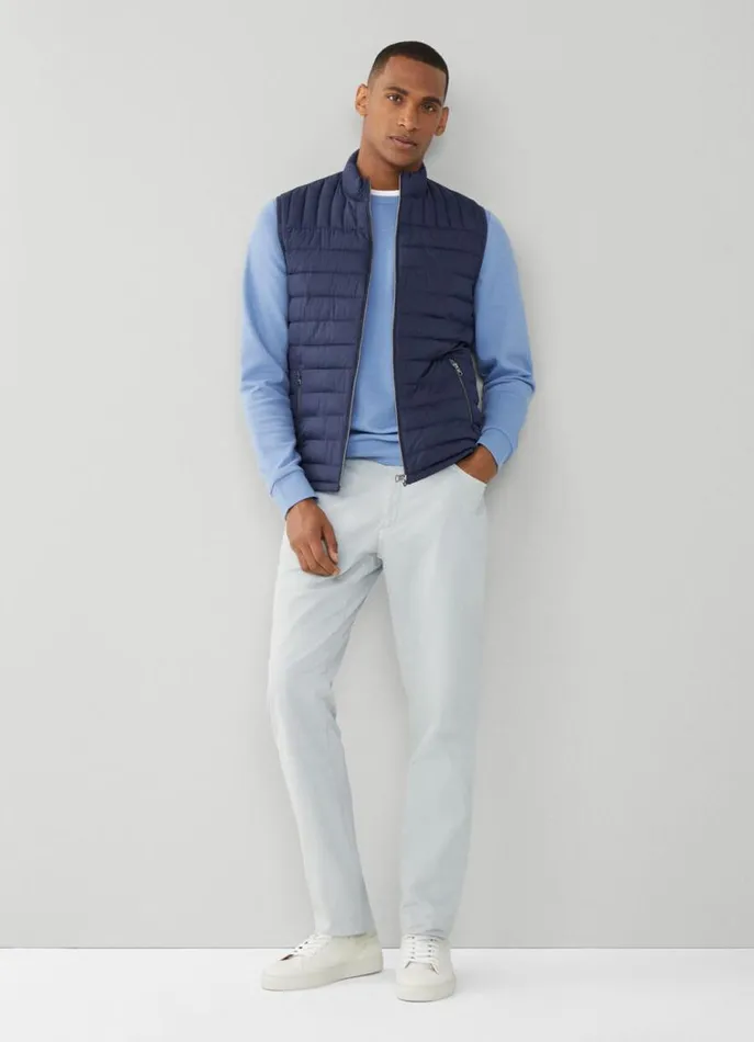 Men Coats and Jackets Hackett London Ultralight Padded Gilet Navy Blazer