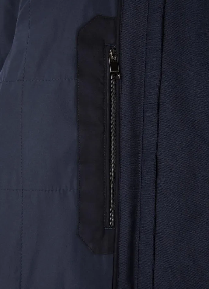 Men Coats and Jackets Hackett London Waterproof Jacket Dark Blue