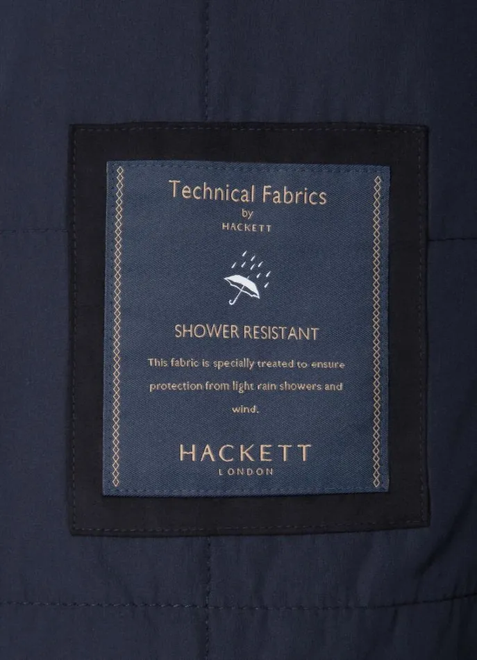 Men Coats and Jackets Hackett London Waterproof Jacket Dark Blue