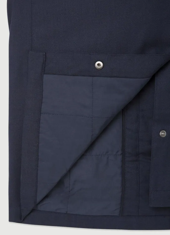 Men Coats and Jackets Hackett London Waterproof Jacket Dark Blue
