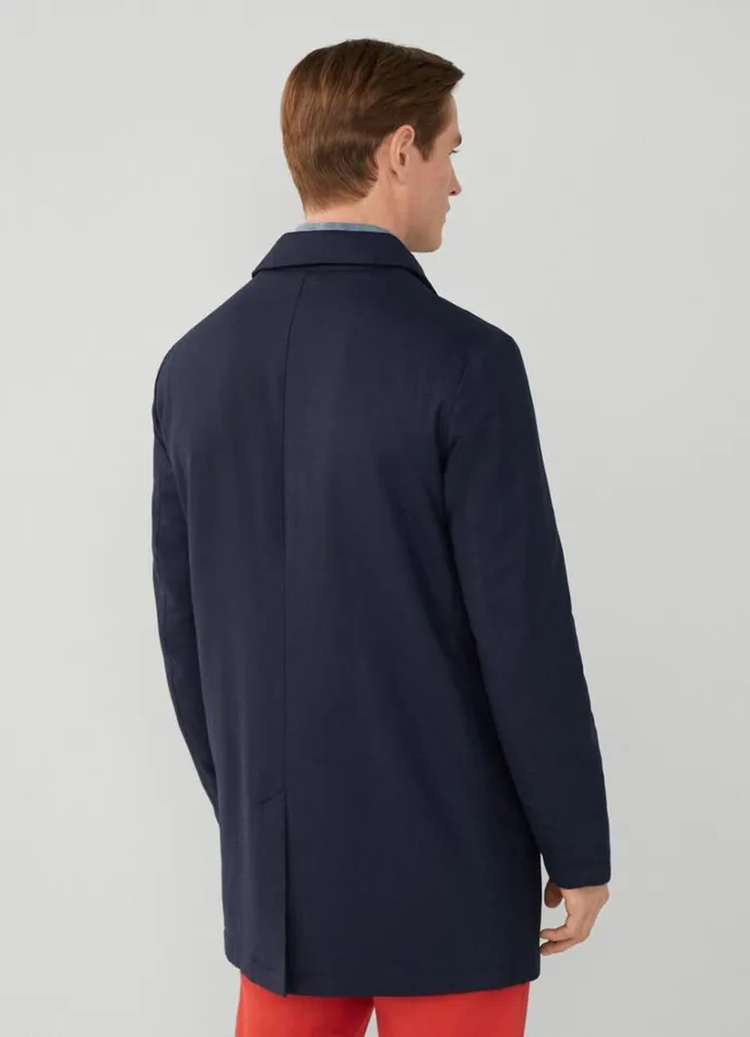 Men Coats and Jackets Hackett London Waterproof Jacket Dark Blue