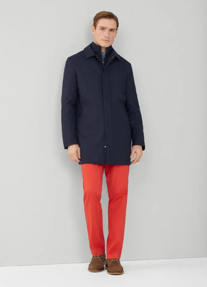 Men Coats and Jackets Hackett London Waterproof Jacket Dark Blue