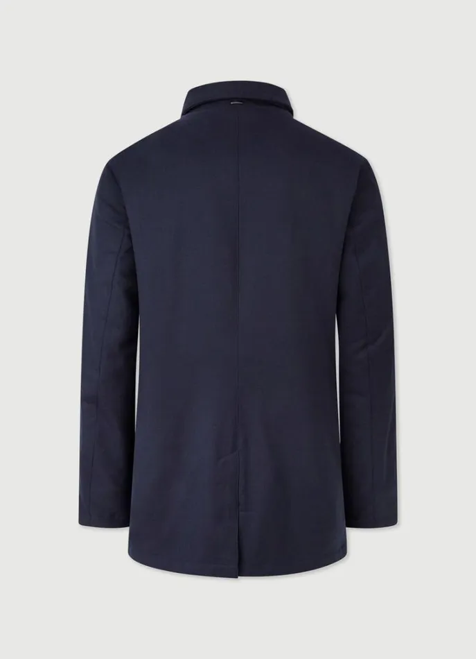 Men Coats and Jackets Hackett London Waterproof Jacket Dark Blue