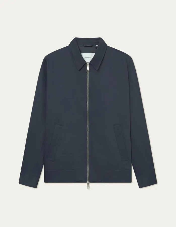 Men Como Cotton Coach Jacket 8211 Dark Navy Les Deux JacketsCoats