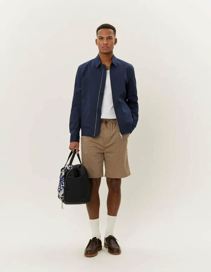Men Como Cotton Coach Jacket 8211 Dark Navy Les Deux JacketsCoats