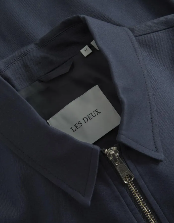Men Como Cotton Coach Jacket 8211 Dark Navy Les Deux JacketsCoats