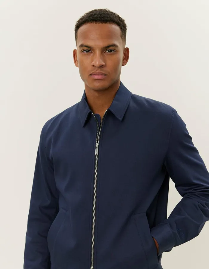 Men Como Cotton Coach Jacket 8211 Dark Navy Les Deux JacketsCoats