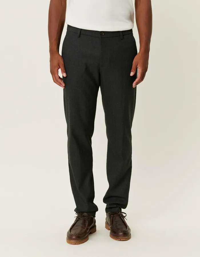 Men Como Reg Herringbone Suit Pants 8211 CharcoalGrey Melange Les Deux Pants