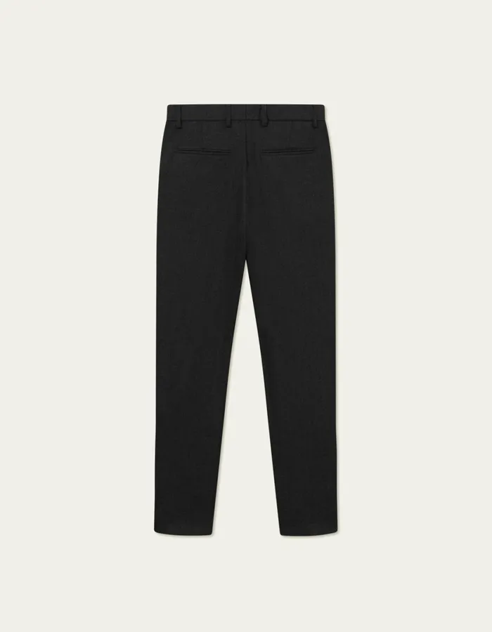Men Como Reg Herringbone Suit Pants 8211 CharcoalGrey Melange Les Deux Pants