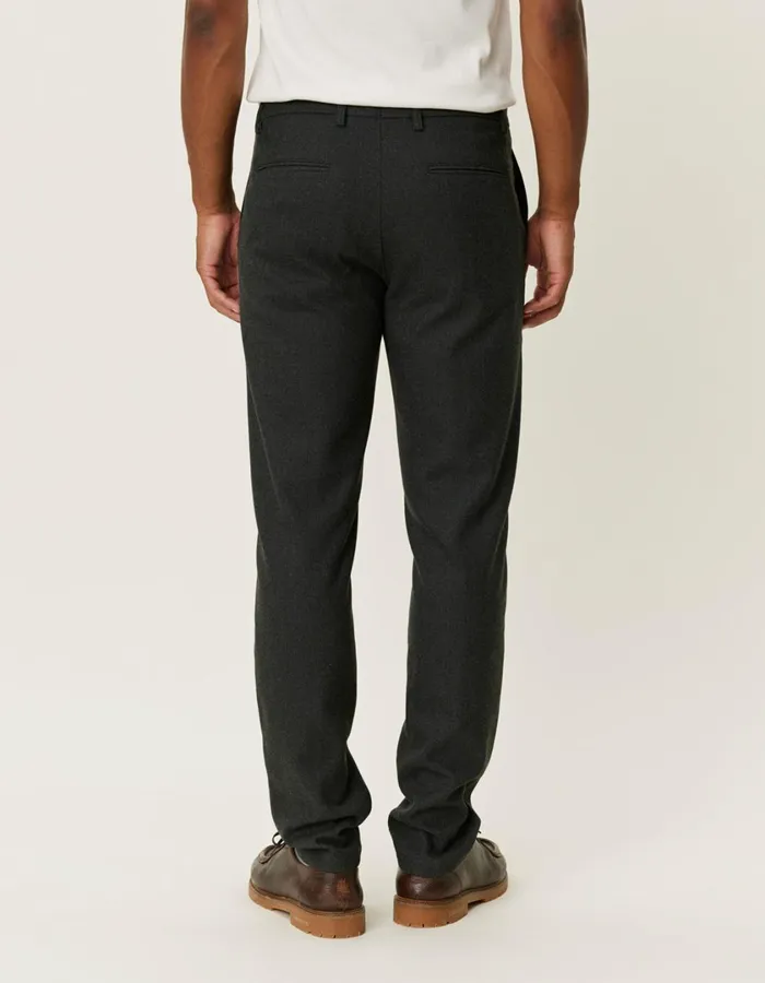 Men Como Reg Herringbone Suit Pants 8211 CharcoalGrey Melange Les Deux Pants