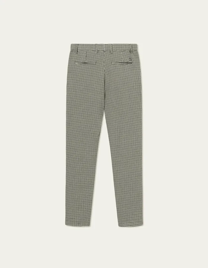 Men Como Reg Houndstooth Suit Pants 8211 Light Desert SandBlack Les Deux Pants