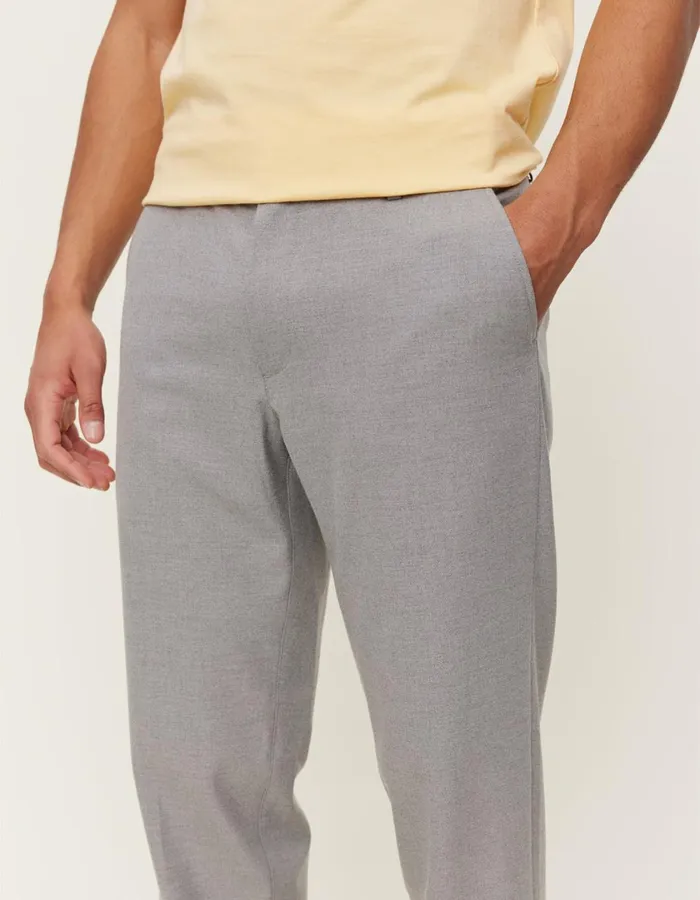 Men Como Reg Twill Pants 8211 Light Grey Melange Les Deux Pants Men Como Reg Twill Pants 8211 Light Grey Melange Les Deux Pants