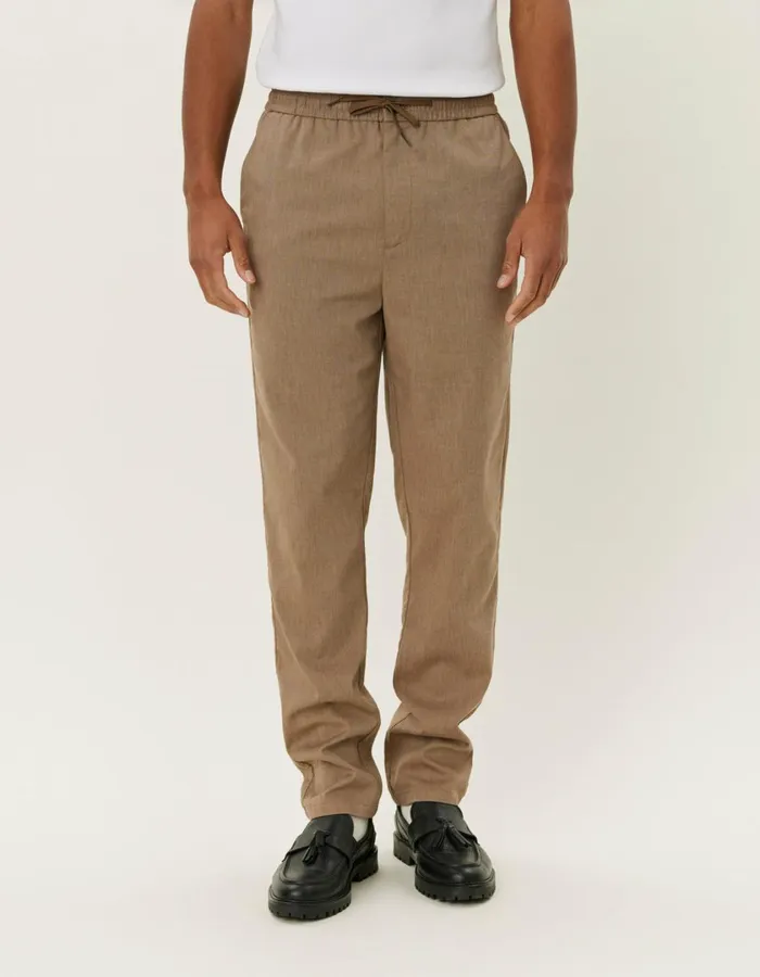 Men Como Tapered Slub Drawstring Pants 8211 Walnut Les Deux Pants