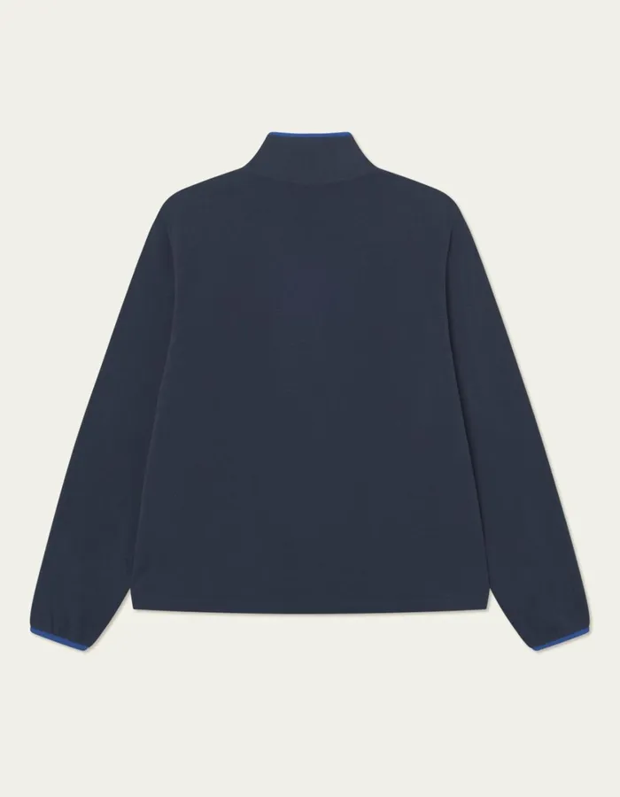 Men Contrast HalfZip Fleece Sweatshirt 8211 Dark Navy Les Deux HoodiesSweatshirts