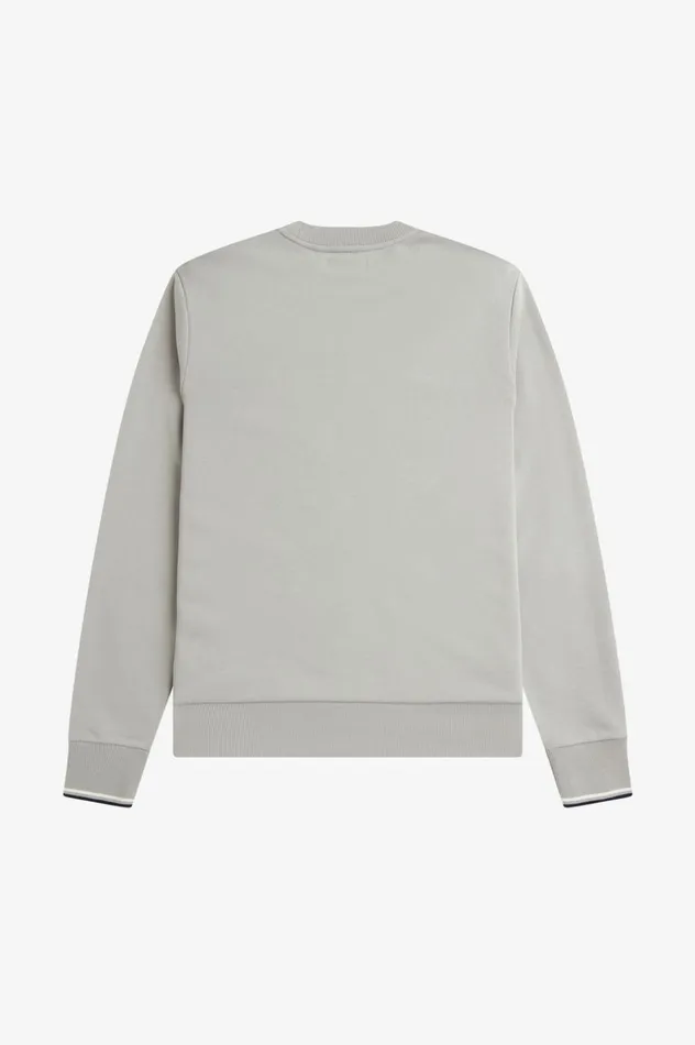 Men Crew Neck Sweatshirt Limestone Fred Perry Sweatshirts