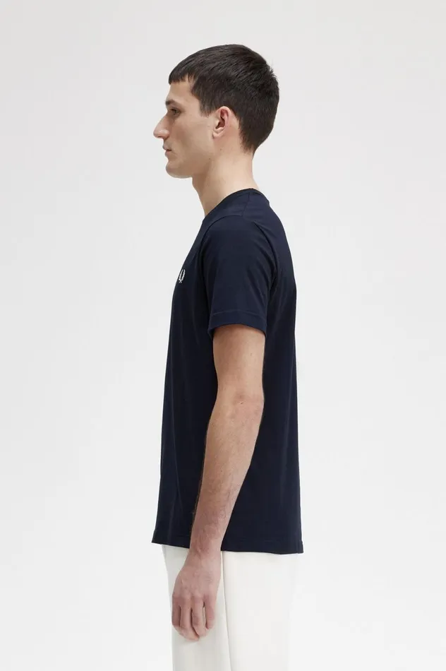 Men Crew Neck TShirt Navy Fred Perry TShirts