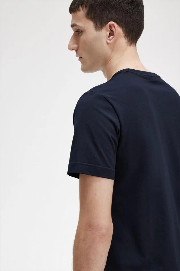 Men Crew Neck TShirt Navy Fred Perry TShirts