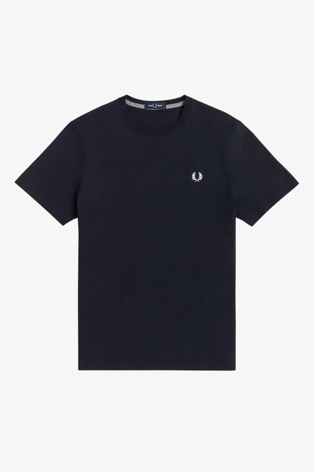 Men Crew Neck TShirt Navy Fred Perry TShirts