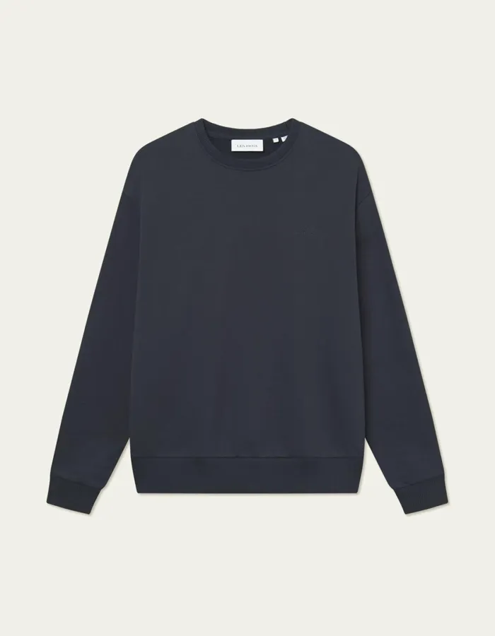 Men Crew Sweatshirt 8211 Dark Navy Les Deux HoodiesSweatshirts