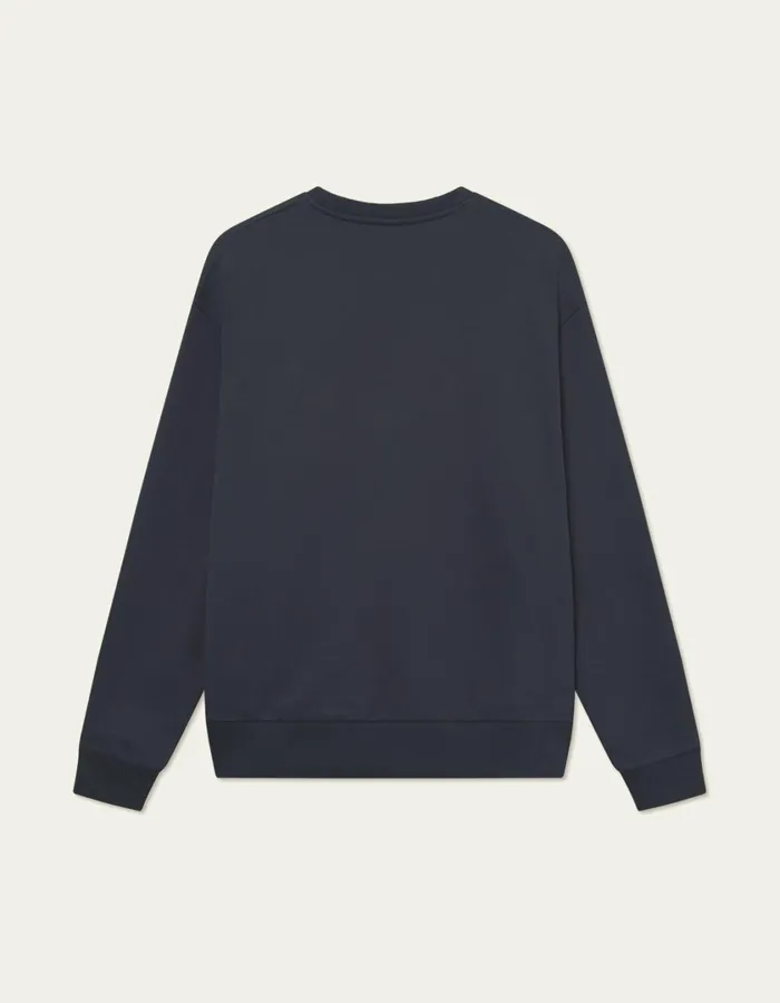Men Crew Sweatshirt 8211 Dark Navy Les Deux HoodiesSweatshirts