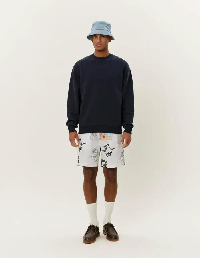 Men Crew Sweatshirt 8211 Dark Navy Les Deux HoodiesSweatshirts