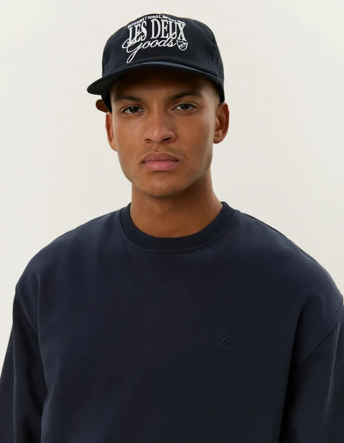 Men Crew Sweatshirt 8211 Dark Navy Les Deux HoodiesSweatshirts