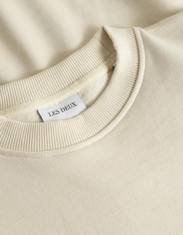 Men Crew Sweatshirt 8211 IvoryLight Ivory Les Deux HoodiesSweatshirts