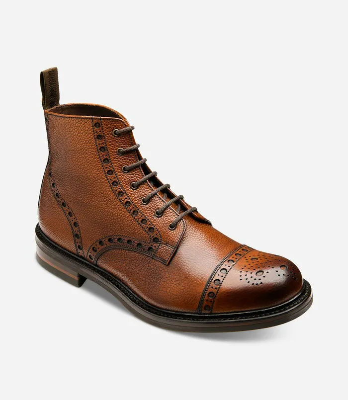 Men Derby Boots Loake Loxley Mahogany Grain Men Derby Boots Loake Loxley Mahogany Grain