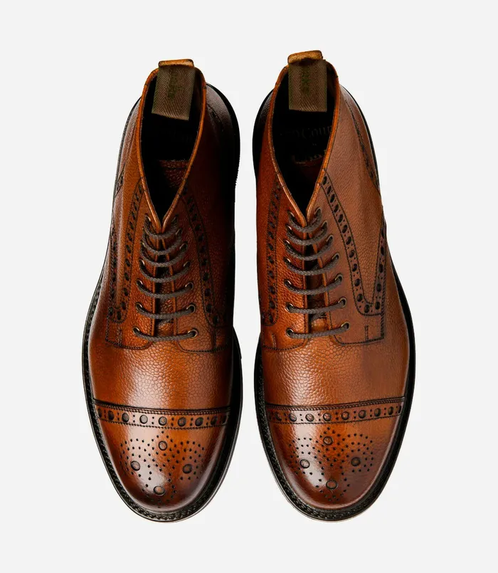 Men Derby Boots Loake Loxley Mahogany Grain Men Derby Boots Loake Loxley Mahogany Grain
