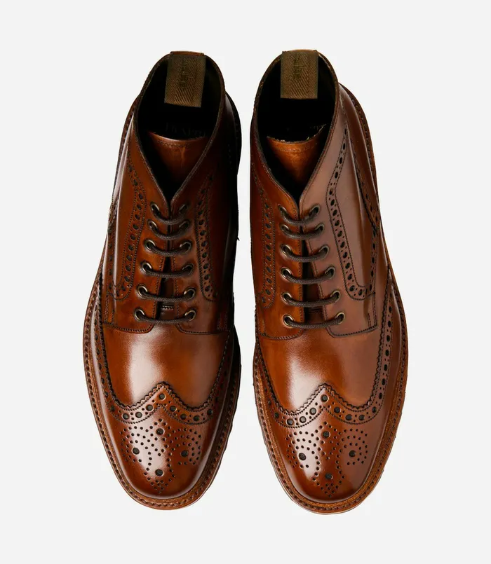 Men Derby Boots Loake Pegasus Cedar