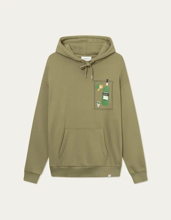 Men Dorian Hoodie 8211 Surplus Green Les Deux HoodiesSweatshirts