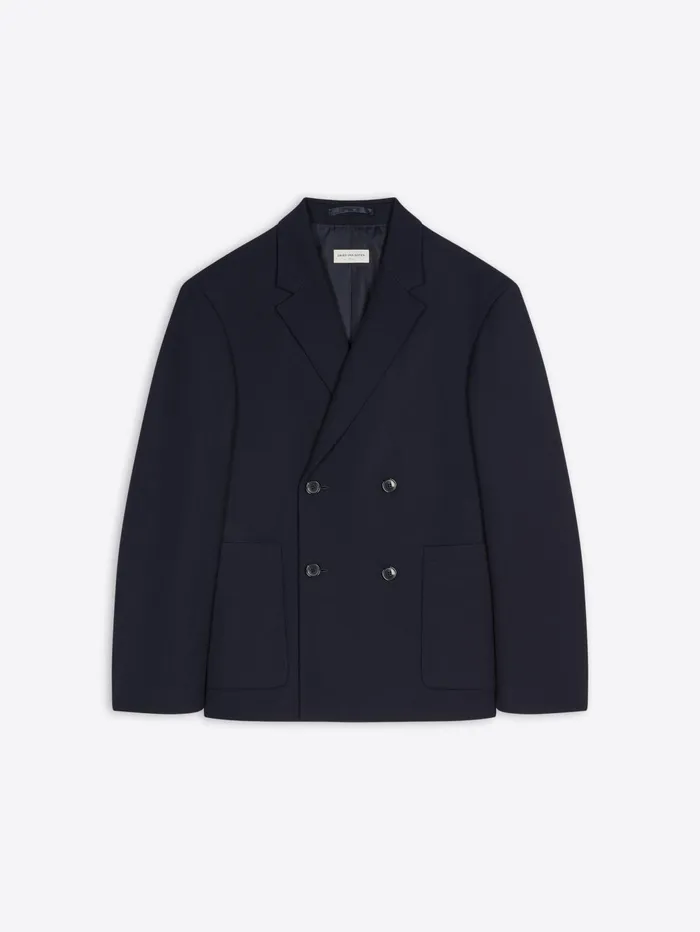 Men Dries Van Noten Blazers Wool Boxy Blazer