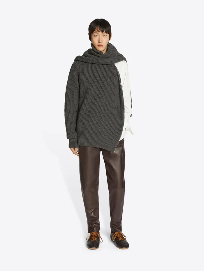 Men Dries Van Noten Pants Tapered Leather Pants