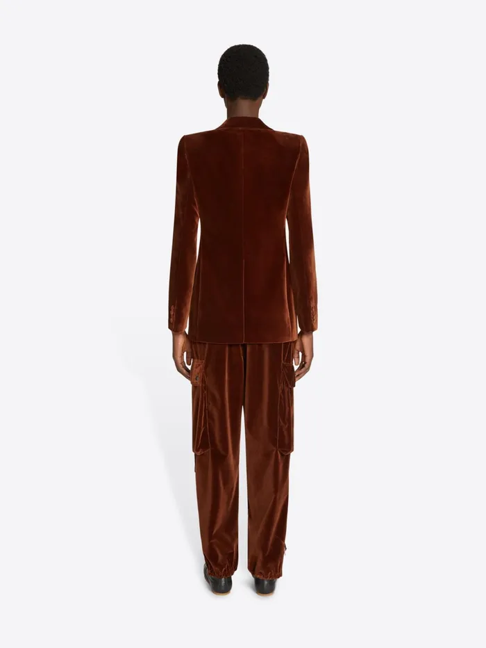 Men Dries Van Noten Pants Velvet Cargo Pants