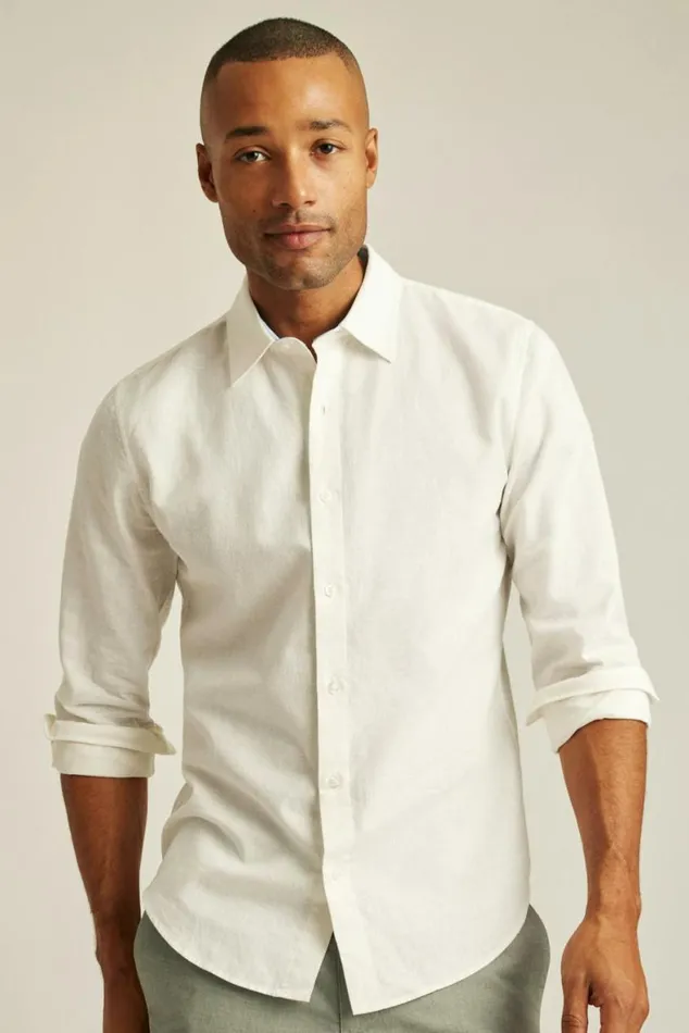 Men Easy Linen Shirt White Bonobos Casual Shirts