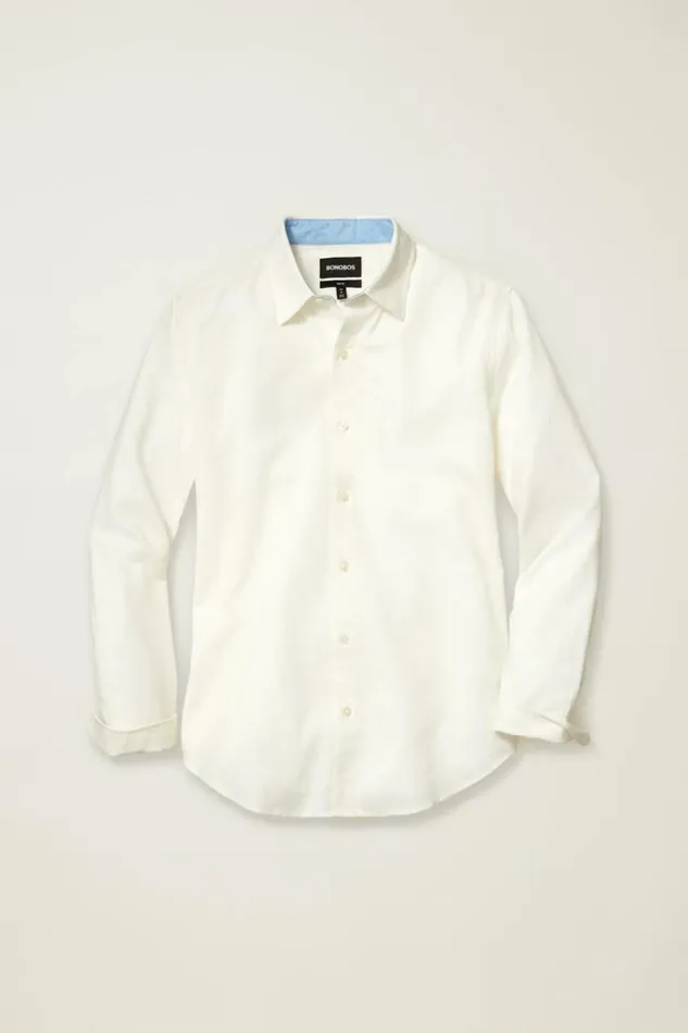 Men Easy Linen Shirt White Bonobos Casual Shirts