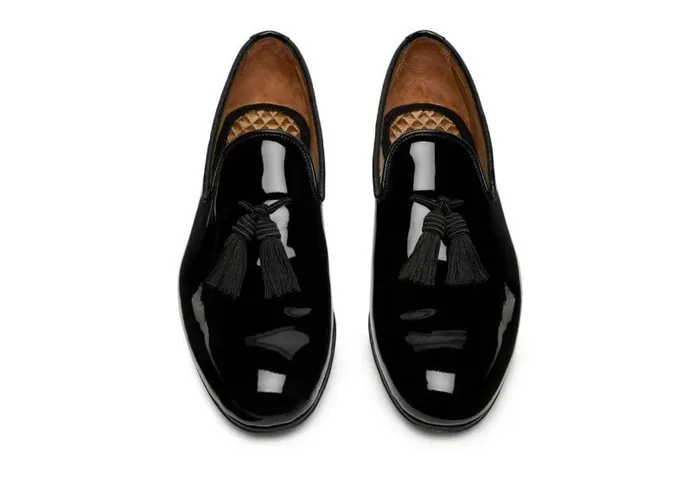 Men Evening Tom Ford Patent Nicolas Tassel Slipper Black Men Evening Tom Ford Patent Nicolas Tassel Slipper Black