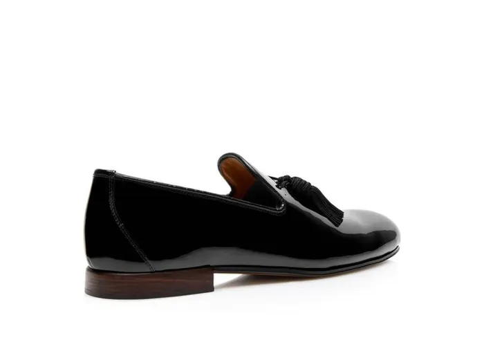 Men Evening Tom Ford Patent Nicolas Tassel Slipper Black Men Evening Tom Ford Patent Nicolas Tassel Slipper Black