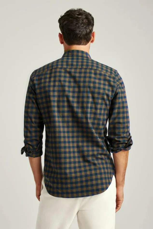 Men Everyday Lightweight Flannel Shirt Languishing Plaid Bonobos Overshirts