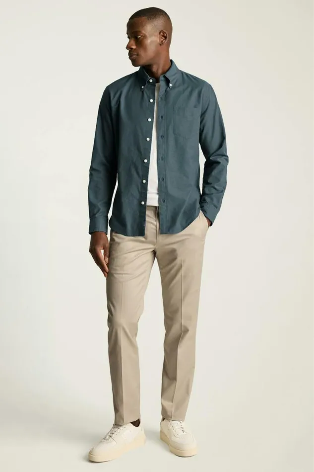 Men Everyday Oxford Shirt Dark Blue Sea Bonobos Casual Shirts